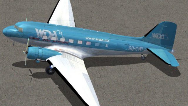 Screenshot 1 — Wimbi Dira Airways Douglas C-47 9Q-CWI