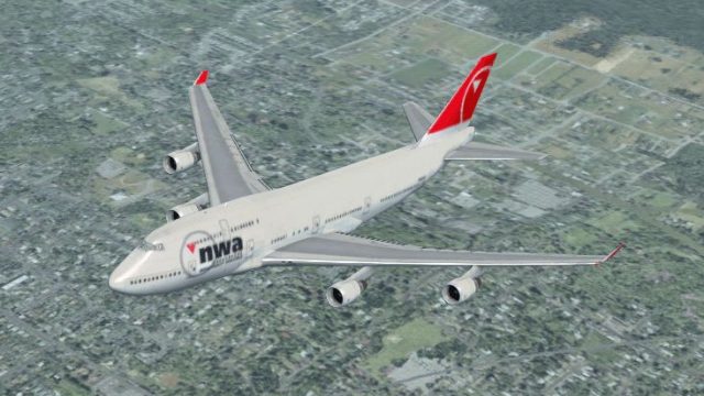 Screenshot 1 — Northwest Airlines Boeing 747-400
