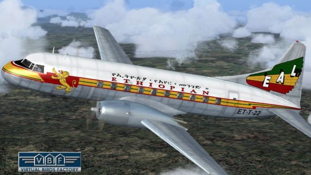 Screenshot 1 — Ethiopian Airlines Convair CV-240 VBF CA-18
