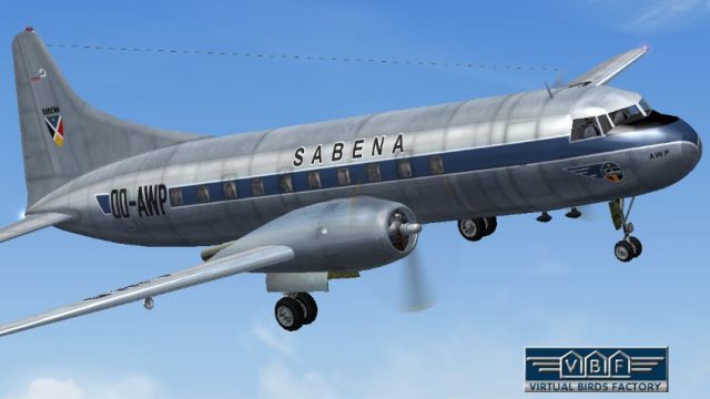 Screenshot 1 — Sabena Convair CV-240 VBF CA-18 OO-AWP