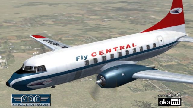 Screenshot 1 — Central Airlines Convair CV-240 VBF CA-18