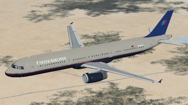 Screenshot 1 — United Airlines Airbus A321 (Old Colors)