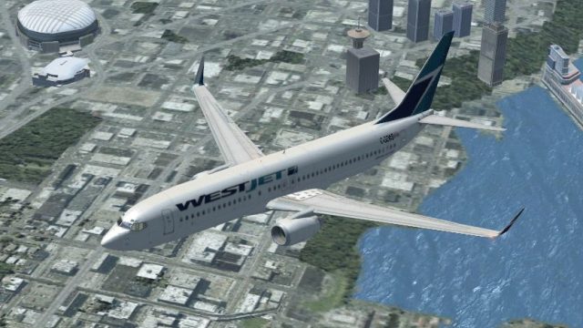 Screenshot 1 — WestJet Boeing 737-800 C-GZWS