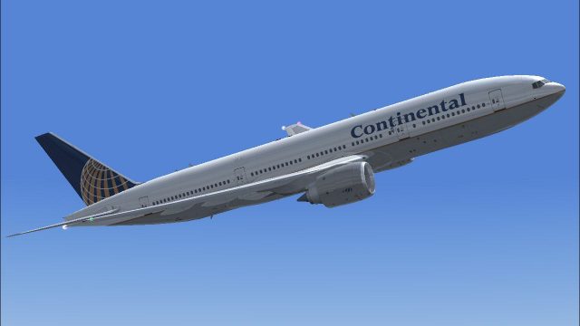 Screenshot 1 — Continental Boeing 777-224ER N78004