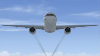 Screenshot 1 — Default Airbus A321 Engine Smoke Effect