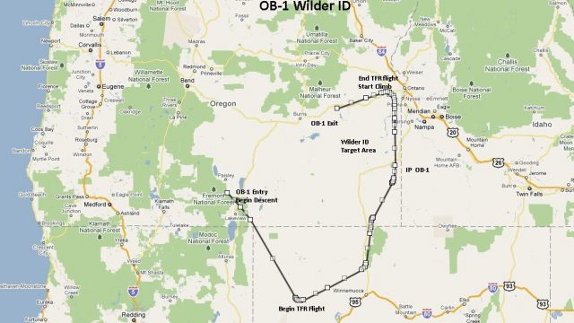 Screenshot 1 — OB-1 Wilder ID Low Altitude Flight Plan