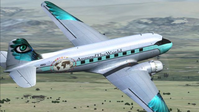 Screenshot 1 — Around The World Douglas DC-3