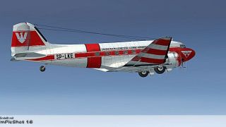 Screenshot 4 — "Poland Flight Calibration" Douglas C-47