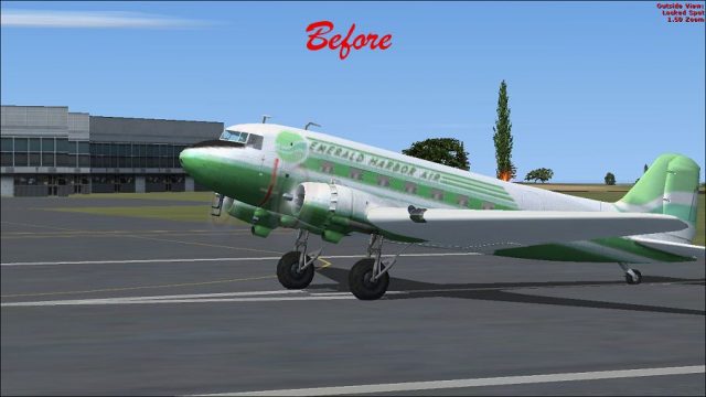 Screenshot 1 — Default Douglas DC-3 Blurred Texture Fix