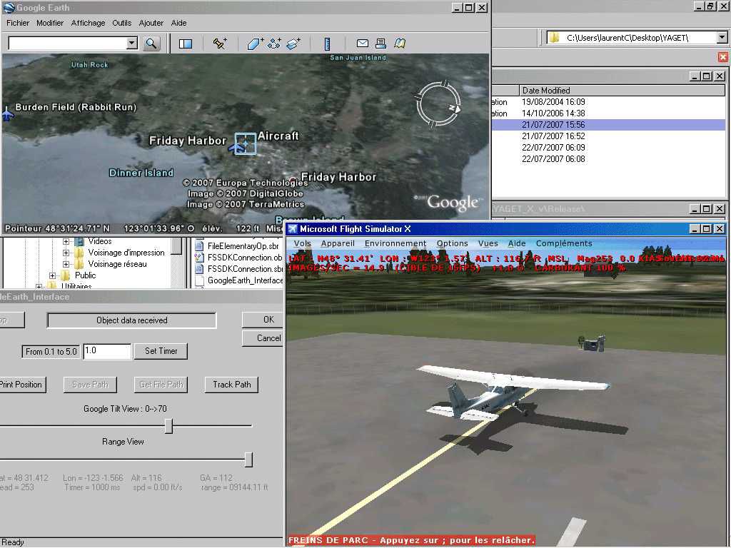 Google Earth flight simulator