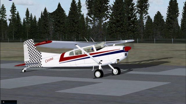 Screenshot 1 — Red/White/Blue Cessna 185
