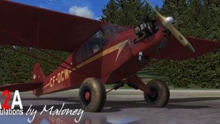 Screenshot 1 — Piper J-3 Cub CF-DCW  "Bushwhacker" (Fictional)