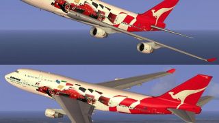 Screenshot 1 — Qantas Boeing 747-400 Formula 1 Livery