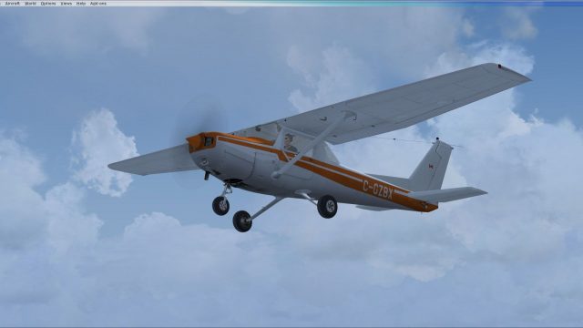 Screenshot 1 — Orange Cessna 152 C-GZBX