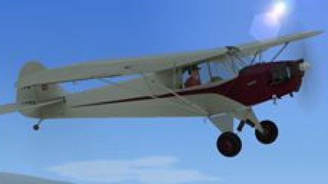 Screenshot 1 — Burgundy And Cream Piper J-3 Cub