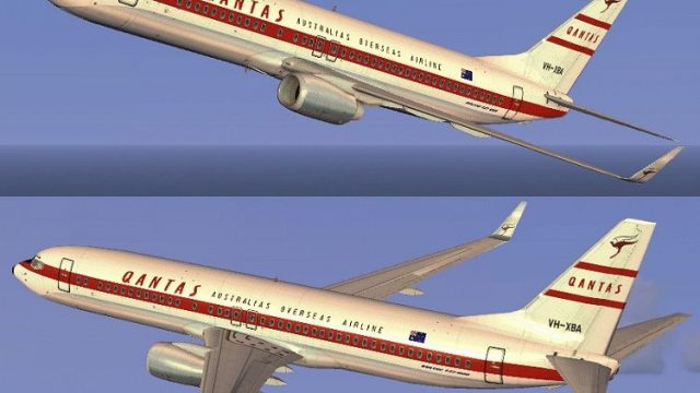 Screenshot 1 — Qantas Boeing 737-800 Retrojet V-Jet (BA)