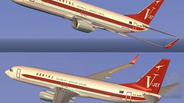 Screenshot 1 — Qantas Boeing 737-800 Retrojet V-Jet (BB)