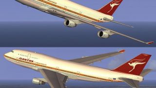Screenshot 1 — Qantas Boeing 747-400 80's Retro-Jet