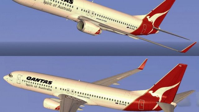 Screenshot 1 — Qantas Boeing 737-800