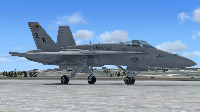 Screenshot 1 — USAF F/A-18 Hornet VMFA-312 "Checkerboards"