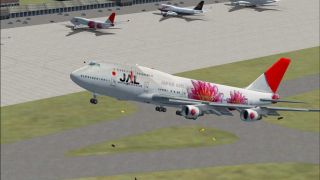 Screenshot 4 — Japan Airlines Boeing 747-400 Flowers Livery