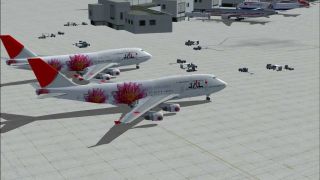 Screenshot 1 — Japan Airlines Boeing 747-400 Flowers Livery