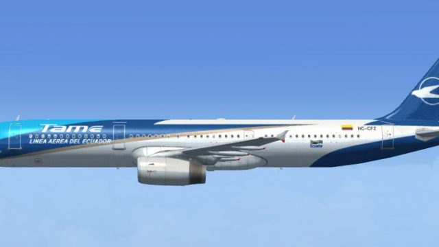 Screenshot 1 — TAME Ecuador Airbus A321