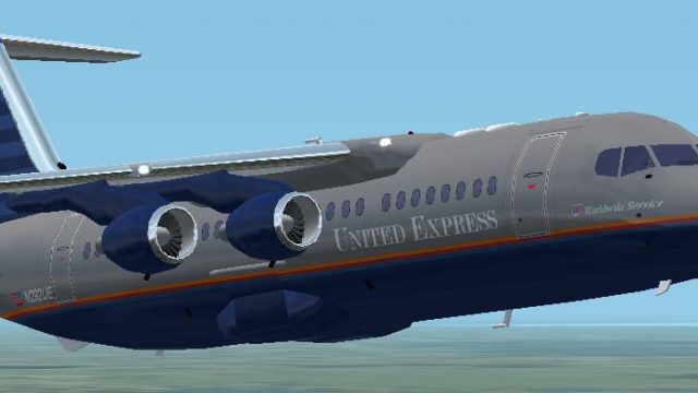 Screenshot 1 — United Express BAe 146-200