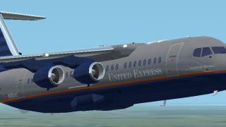 Screenshot 1 — United Express BAe 146-200