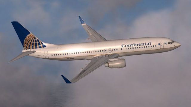 Screenshot 1 — Continental Boeing 737-800