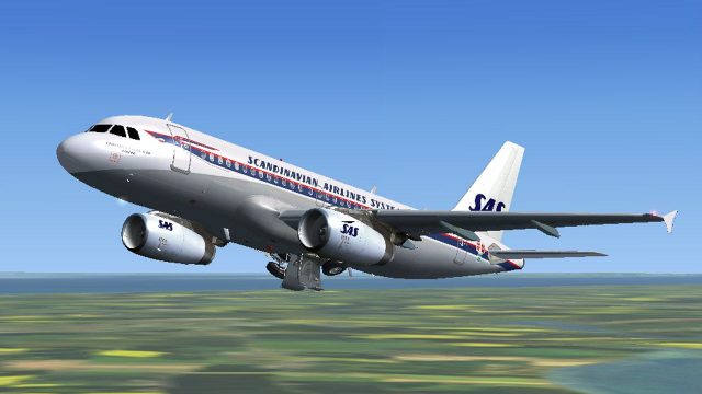 Screenshot 1 — SAS Airbus A319 OY-KBO Retro Livery
