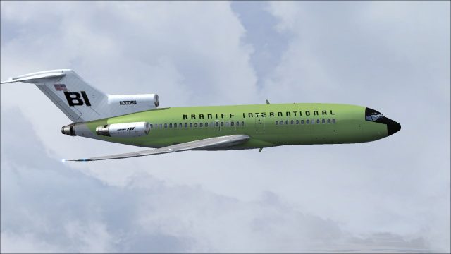 Screenshot 1 — Braniff Jellybean Lime Green Boeing 721 N300BN