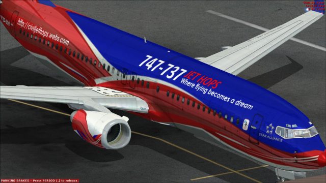 Screenshot 1 — 747-737 Jet Hops Livery B737-800 V1.2