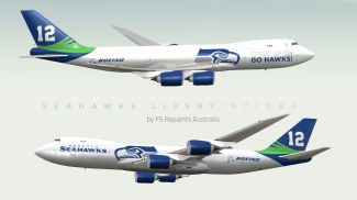 Seattle Seahawks Boeing 747-8 N770BA for FSX