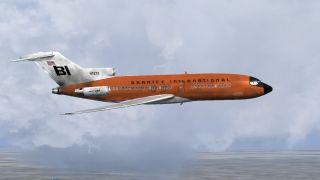 Screenshot 1 — Braniff Boeing 727-100 "Jellybean Orange" N7273