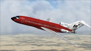 Screenshot 1 — Braniff Boeing 727-100 "Jellybean Red" N7296