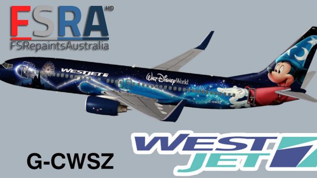 Screenshot 1 — Westjet Boeing 737-800 Disney Magic Update