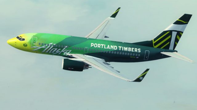 Screenshot 1 — Alaska Airlines Boeing 737-700 Portland Timbers