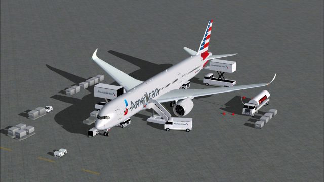 Screenshot 1 — American Airlines Airbus A350-900 V4