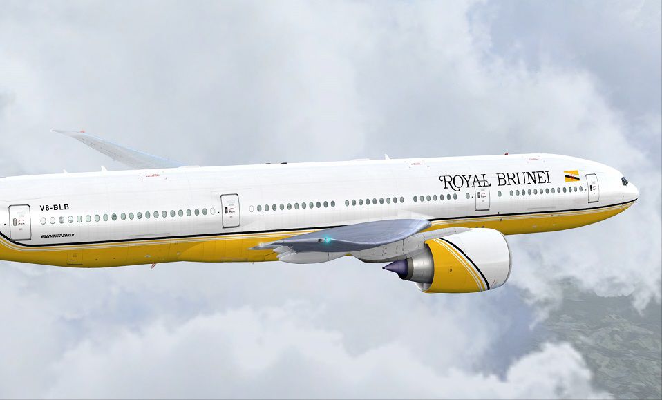 Royal Brunei Boeing 777-200LR V8-BLB for FSX