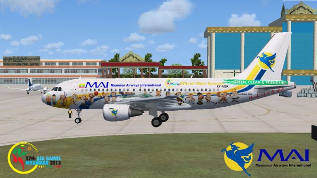 Screenshot 1 — Myanmar Airways Int'l SEAGames Airbus A319