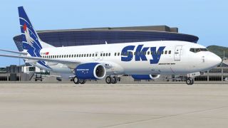 Screenshot 1 — Blue Sky Airlines Boeing 737-800