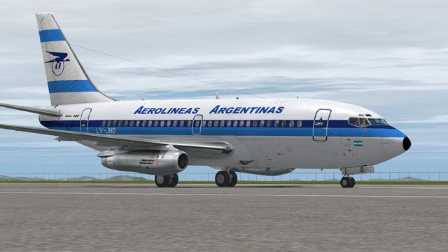 Screenshot 1 — Aerolineas Argentinas Boeing 737-200C