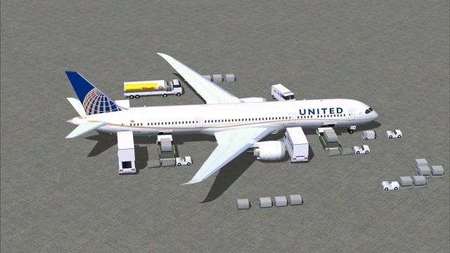 Screenshot 1 — United Airlines Boeing 787-9 V4