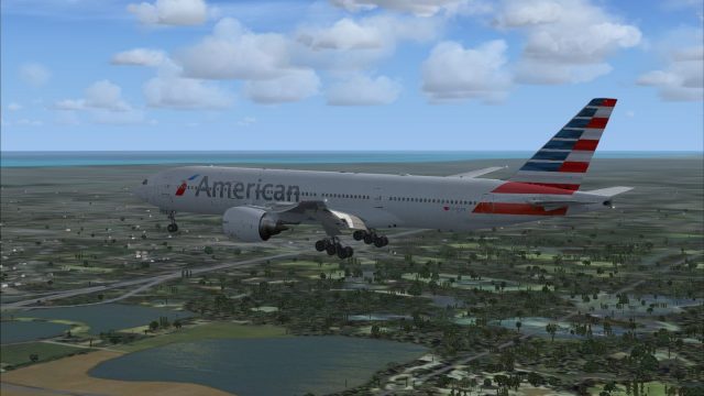 Screenshot 1 — American Airlines Boeing 777-200ER (New Colors)