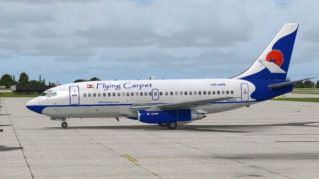 Screenshot 1 — Flying Carpet Boeing 737-200ADV OD-AMB