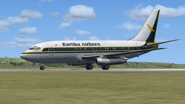 Screenshot 1 — Kartika Airlines Boeing 737-200