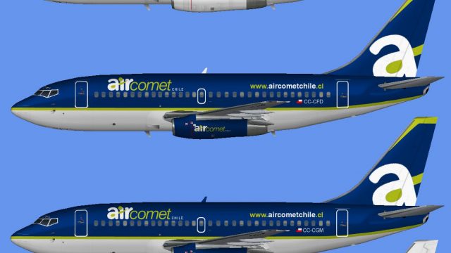 Screenshot 1 — Air Comet Chile Boeing 737-200 AI Fleet