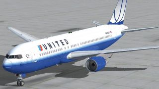Screenshot 1 — United Airbus Boeing 767-200 (New Colors)