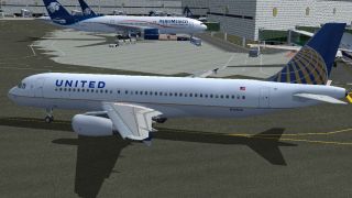 Screenshot 1 — United/Continental Airbus A320